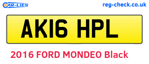 AK16HPL are the vehicle registration plates.
