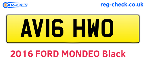 AV16HWO are the vehicle registration plates.