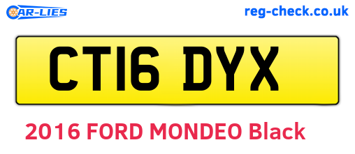 CT16DYX are the vehicle registration plates.