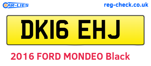 DK16EHJ are the vehicle registration plates.
