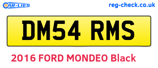 DM54RMS are the vehicle registration plates.