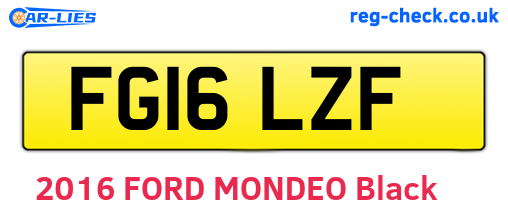 FG16LZF are the vehicle registration plates.
