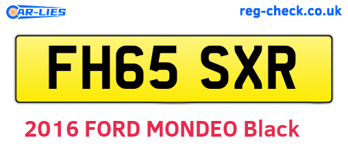 FH65SXR are the vehicle registration plates.