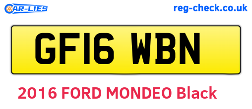 GF16WBN are the vehicle registration plates.