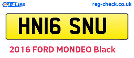 HN16SNU are the vehicle registration plates.