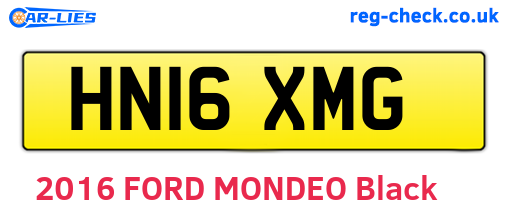 HN16XMG are the vehicle registration plates.