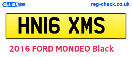 HN16XMS are the vehicle registration plates.