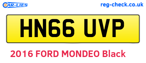 HN66UVP are the vehicle registration plates.
