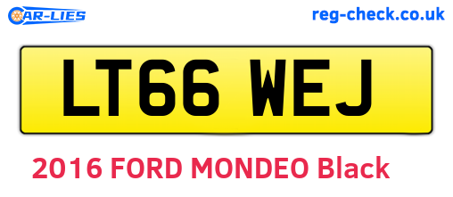 LT66WEJ are the vehicle registration plates.