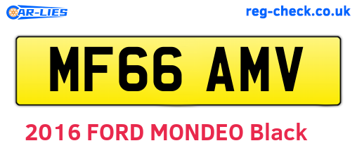 MF66AMV are the vehicle registration plates.
