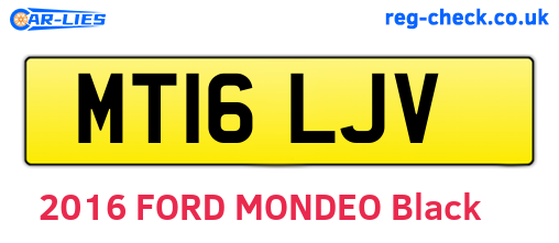MT16LJV are the vehicle registration plates.