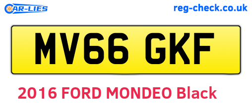MV66GKF are the vehicle registration plates.