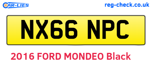 NX66NPC are the vehicle registration plates.