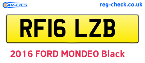 RF16LZB are the vehicle registration plates.