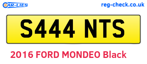 S444NTS are the vehicle registration plates.