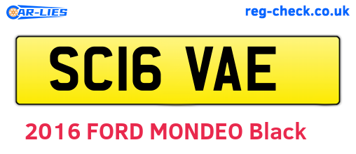 SC16VAE are the vehicle registration plates.