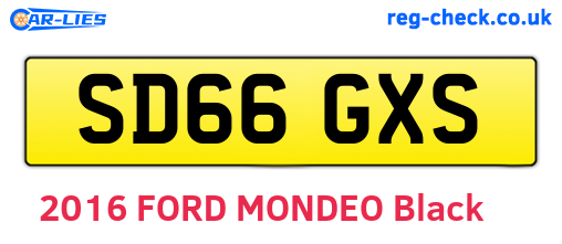 SD66GXS are the vehicle registration plates.