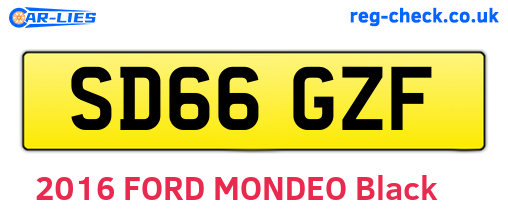 SD66GZF are the vehicle registration plates.