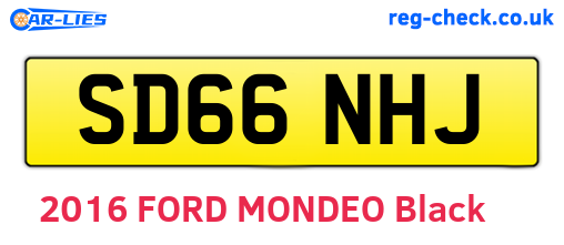 SD66NHJ are the vehicle registration plates.