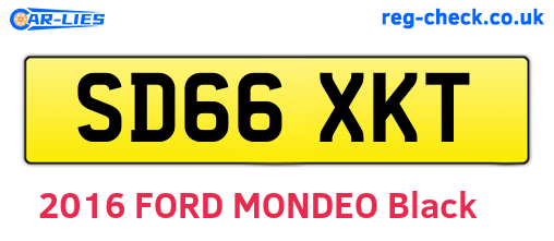 SD66XKT are the vehicle registration plates.