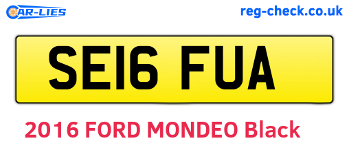 SE16FUA are the vehicle registration plates.