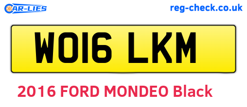 WO16LKM are the vehicle registration plates.