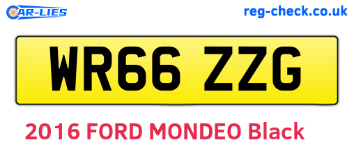 WR66ZZG are the vehicle registration plates.