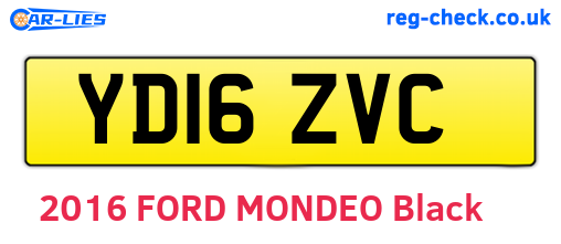 YD16ZVC are the vehicle registration plates.