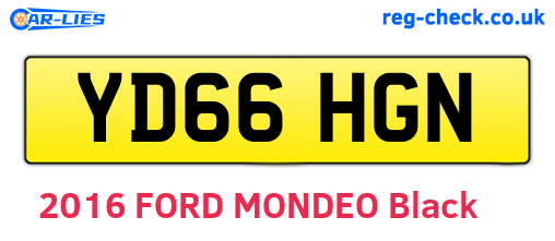 YD66HGN are the vehicle registration plates.