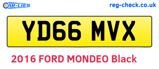 YD66MVX are the vehicle registration plates.