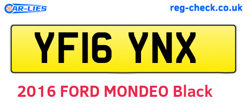 YF16YNX are the vehicle registration plates.