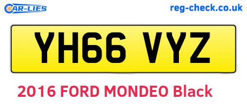 YH66VYZ are the vehicle registration plates.