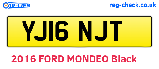 YJ16NJT are the vehicle registration plates.