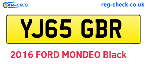 YJ65GBR are the vehicle registration plates.