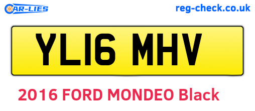 YL16MHV are the vehicle registration plates.