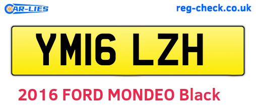 YM16LZH are the vehicle registration plates.