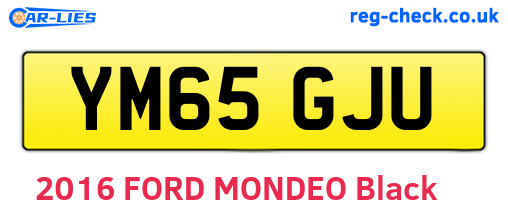 YM65GJU are the vehicle registration plates.