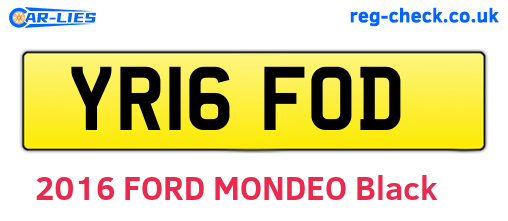 YR16FOD are the vehicle registration plates.