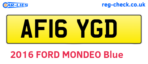 AF16YGD are the vehicle registration plates.