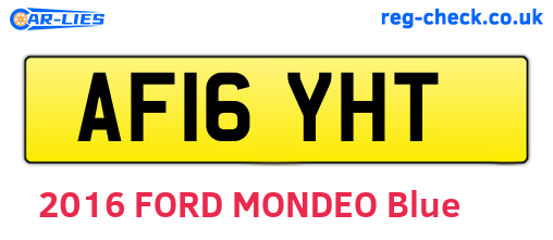 AF16YHT are the vehicle registration plates.