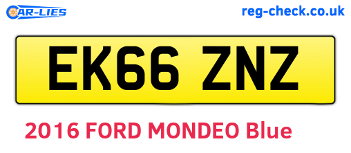 EK66ZNZ are the vehicle registration plates.