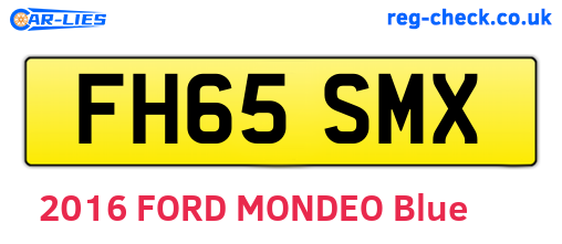 FH65SMX are the vehicle registration plates.