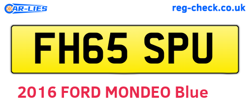 FH65SPU are the vehicle registration plates.