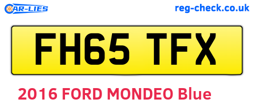 FH65TFX are the vehicle registration plates.