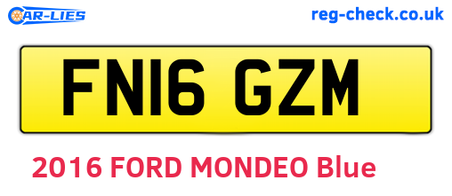 FN16GZM are the vehicle registration plates.