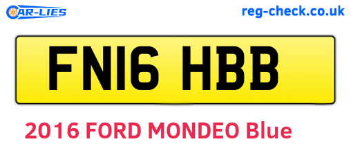 FN16HBB are the vehicle registration plates.
