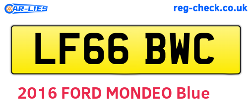 LF66BWC are the vehicle registration plates.