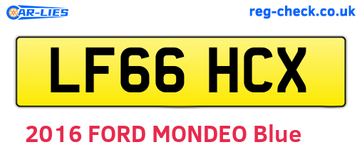 LF66HCX are the vehicle registration plates.