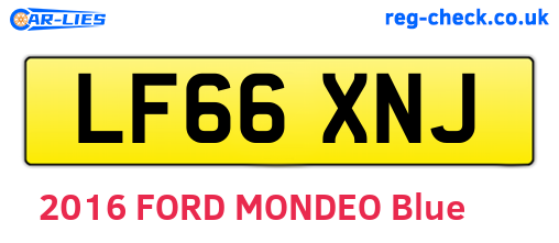 LF66XNJ are the vehicle registration plates.