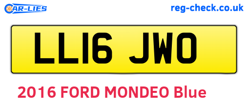 LL16JWO are the vehicle registration plates.